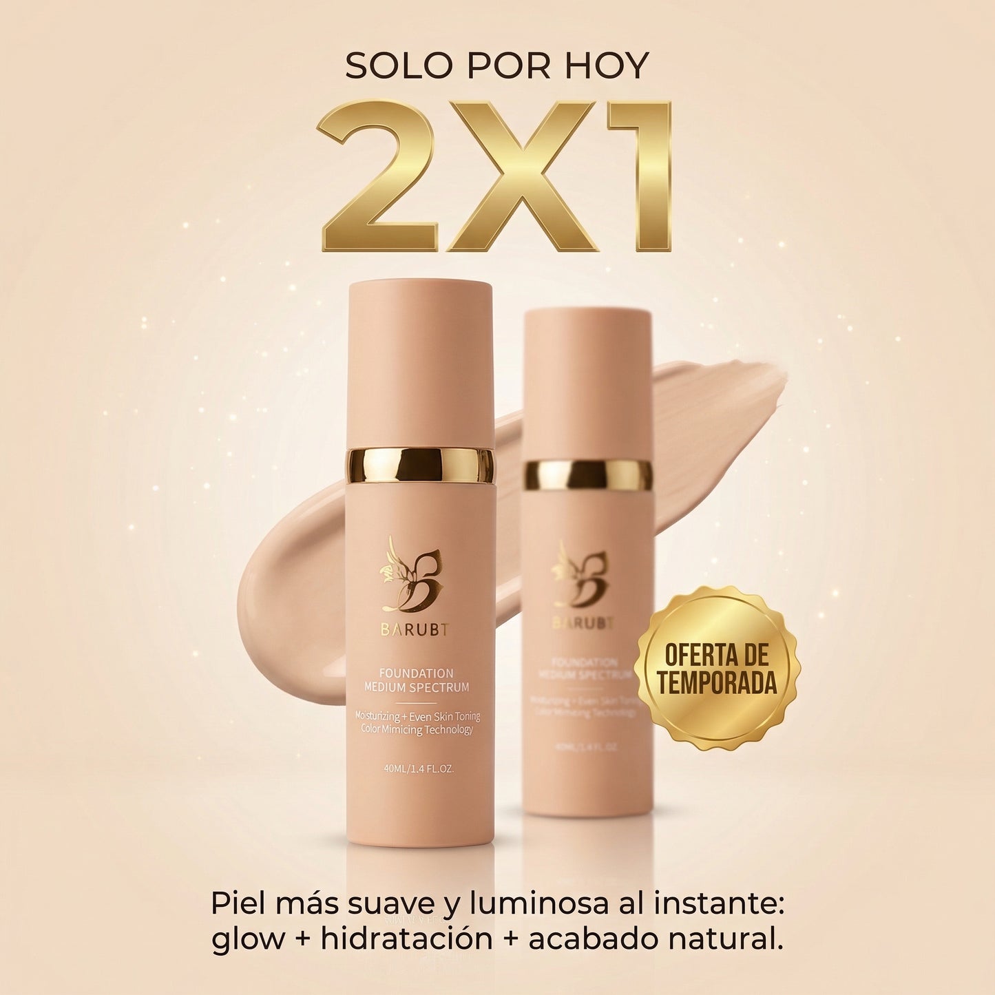 BARUBT - Base 4 en 1 - Se adapta a tu piel