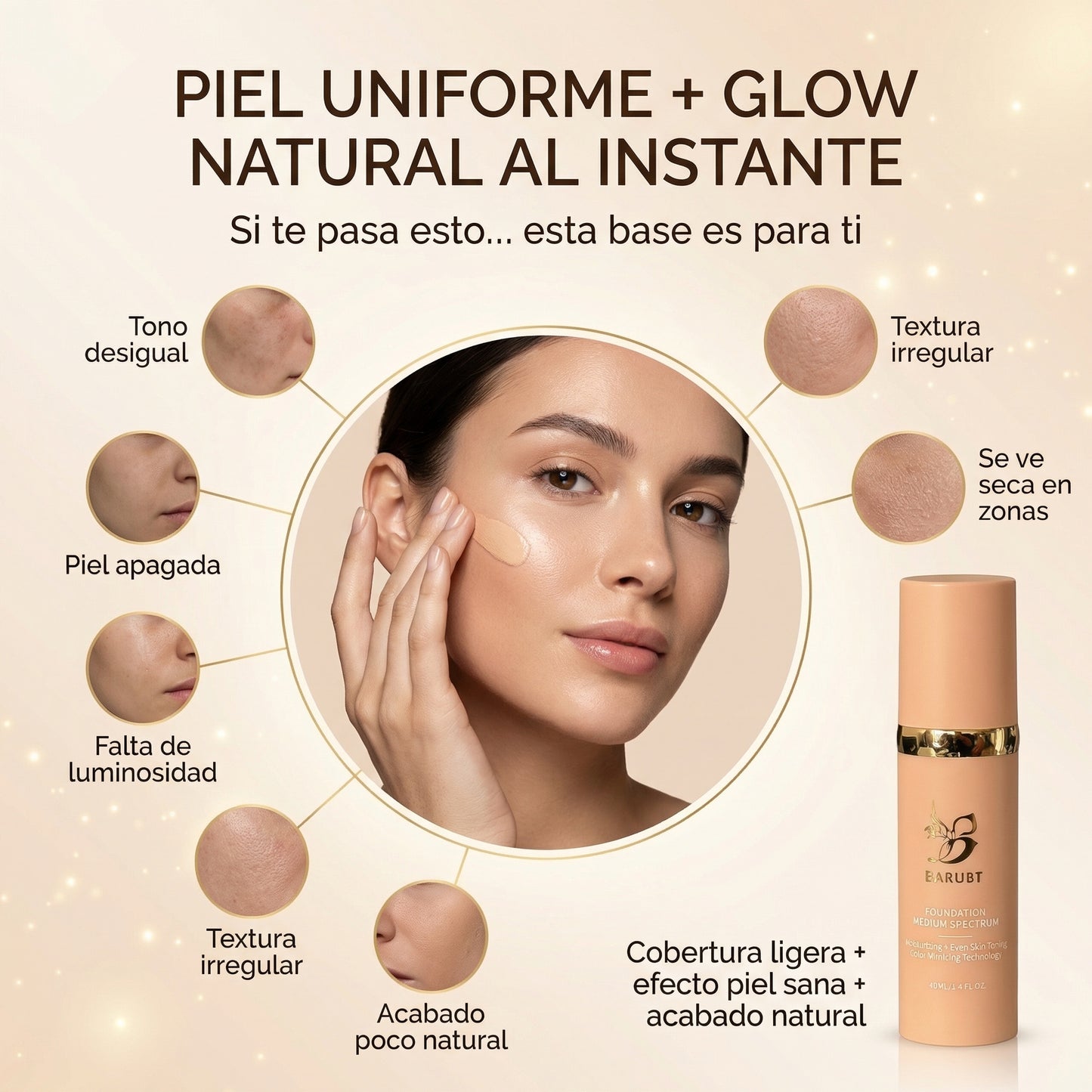 BARUBT - Base 4 en 1 - Se adapta a tu piel