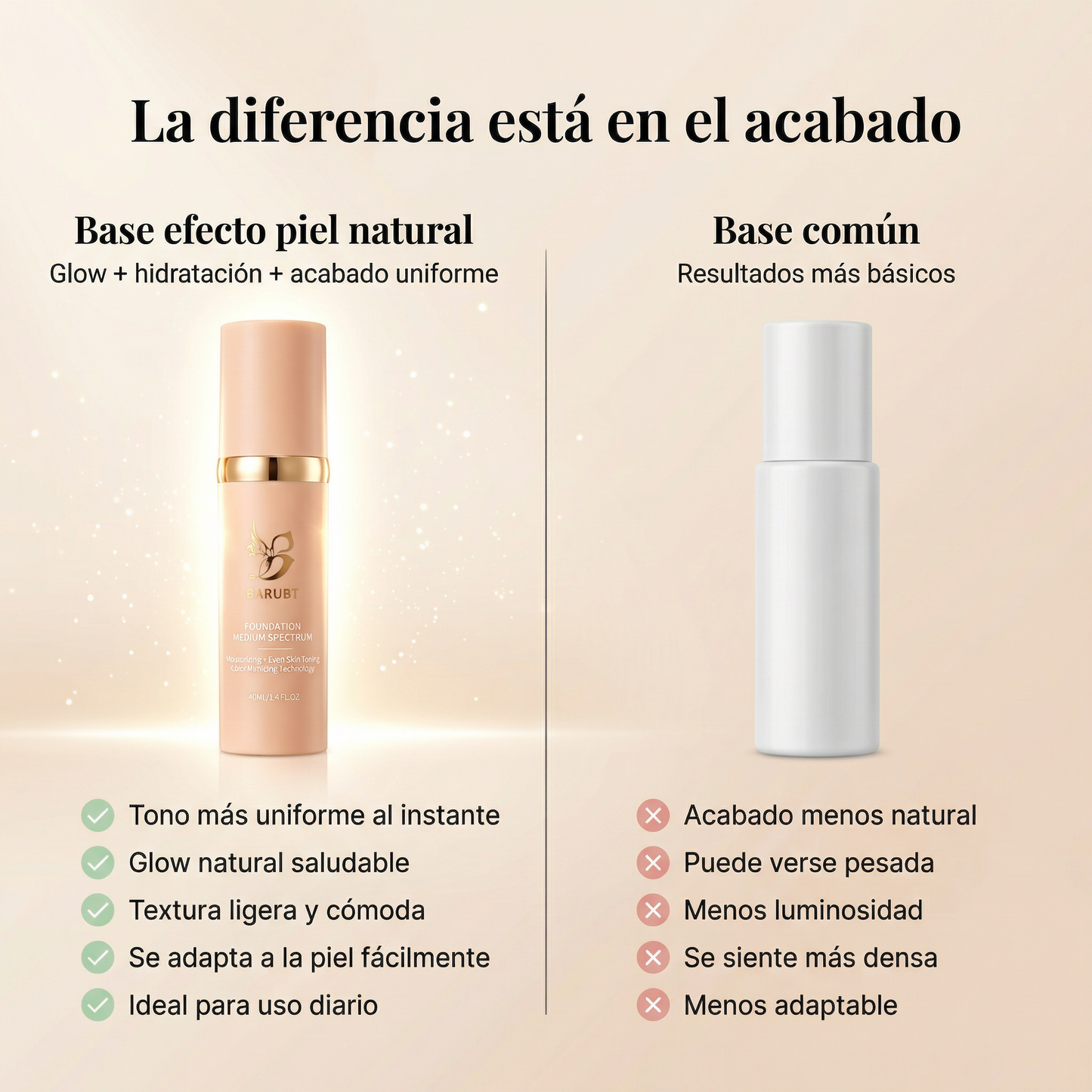 BARUBT - Base 4 en 1 - Se adapta a tu piel