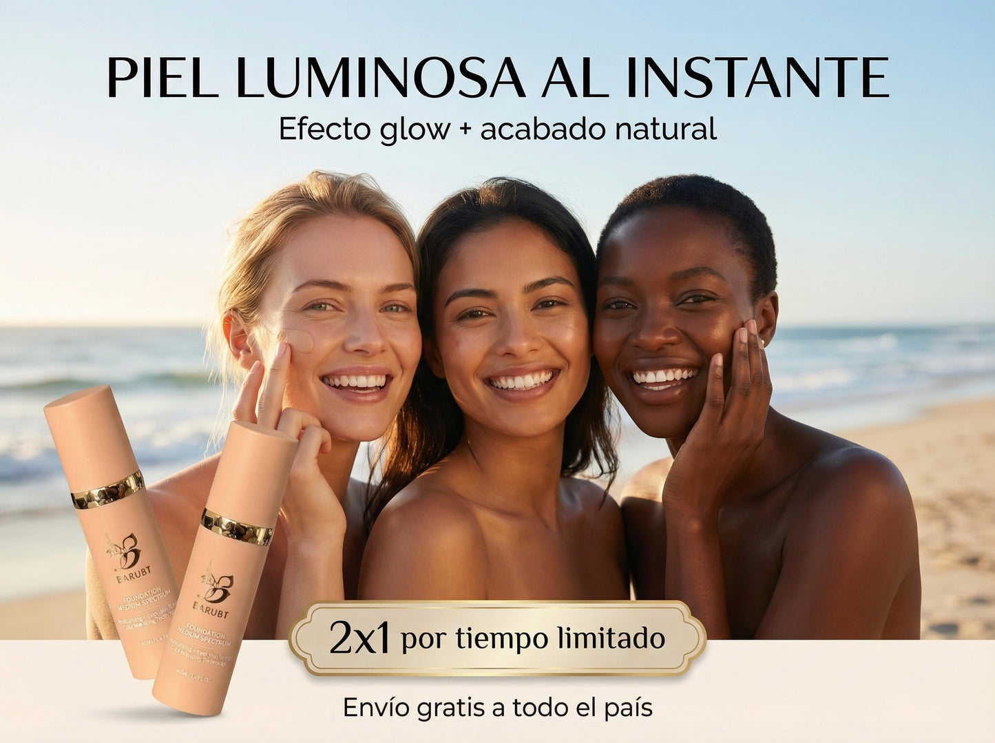 BARUBT - Base 4 en 1 - Se adapta a tu piel